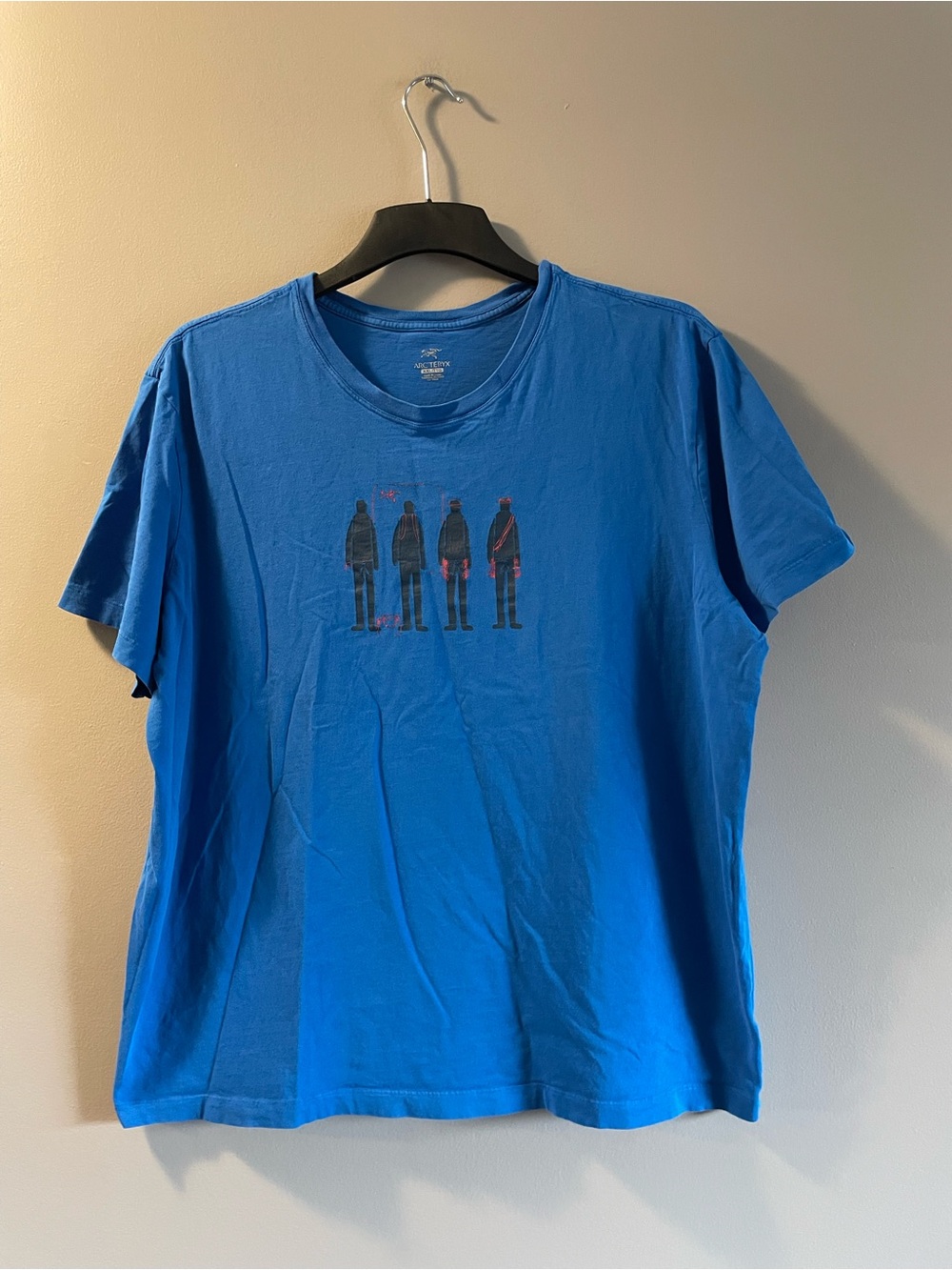 Arc'teryx Blue Short-Sleeve Crew with Small Front Graphic